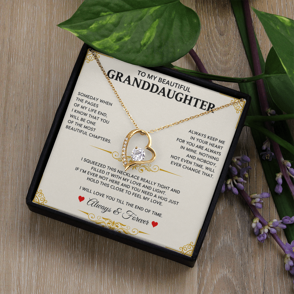 To My Granddaughter Keep This Close and Remember How Much You Are Loved Heartfelt Gift