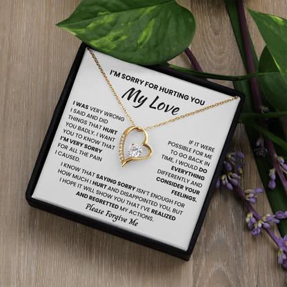 I'm Sorry Necklace – Heartfelt Apology Gift Necklace for Her