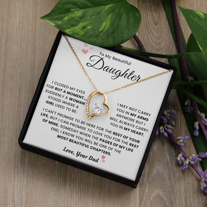 To My Daughter Necklace From Mom Dad - Mother's Day Jewelry With Gift Box