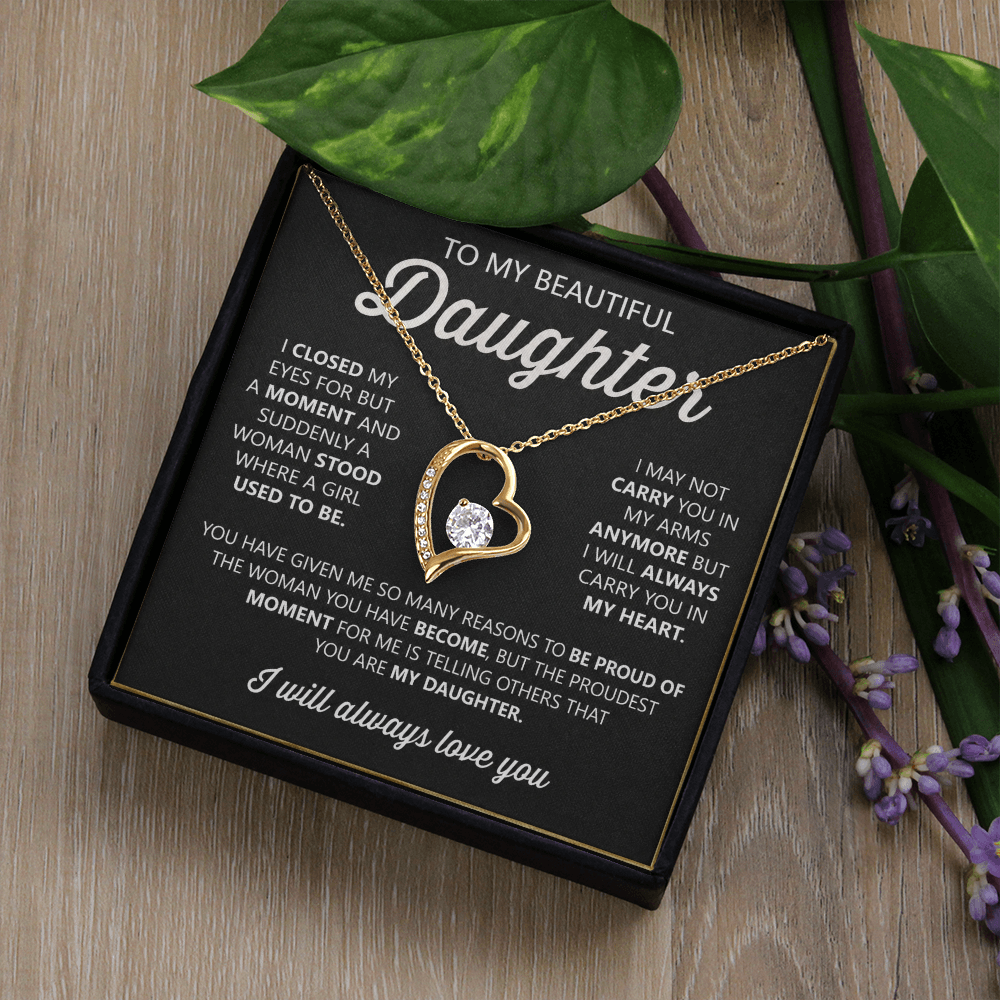 To My Daughter Necklace – Heartfelt Gift from Mom or Dad