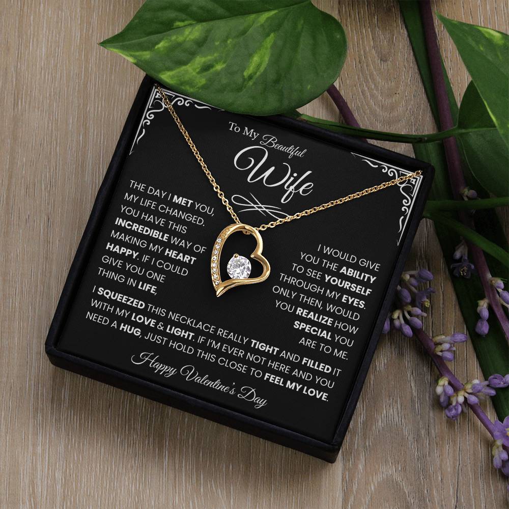 Gifts For Wife on Valentines Day, To My Beautiful Soulmate Necklace