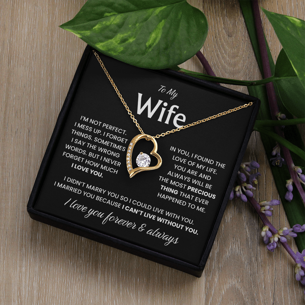 To My Wife Gifts For Her - Forever Love Necklace