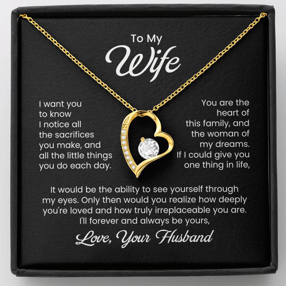 To My Wife Necklace From Husband, Wife Gift Necklace For Women Necklace For Wife , Birthday Gifts For Wife