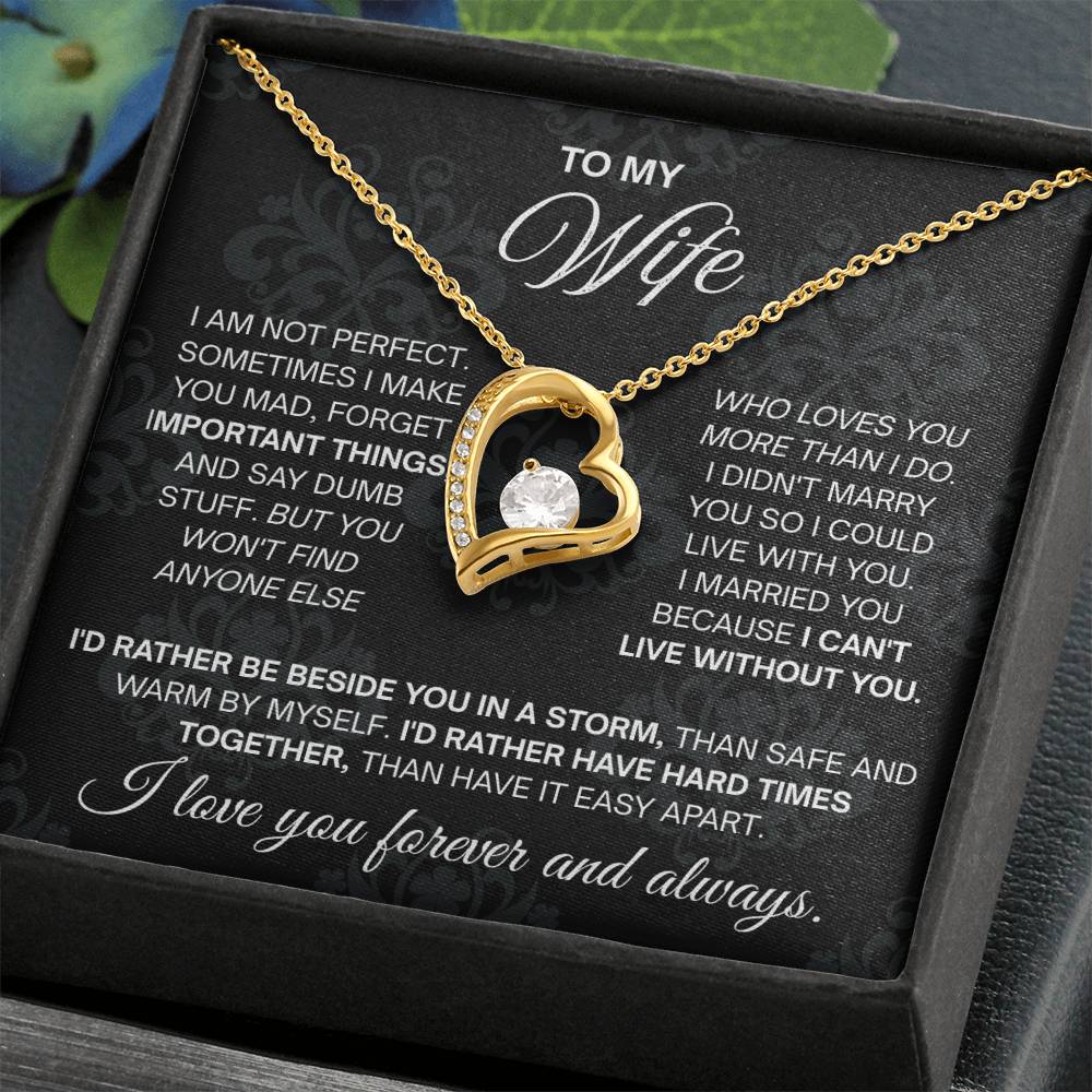 To My Beautiful Wife, You Are the Calm in My Busy Mind - Forever Love Necklace