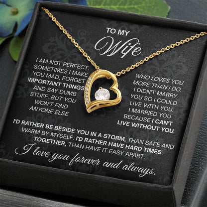 To My Beautiful Wife, You Are the Calm in My Busy Mind - Forever Love Necklace