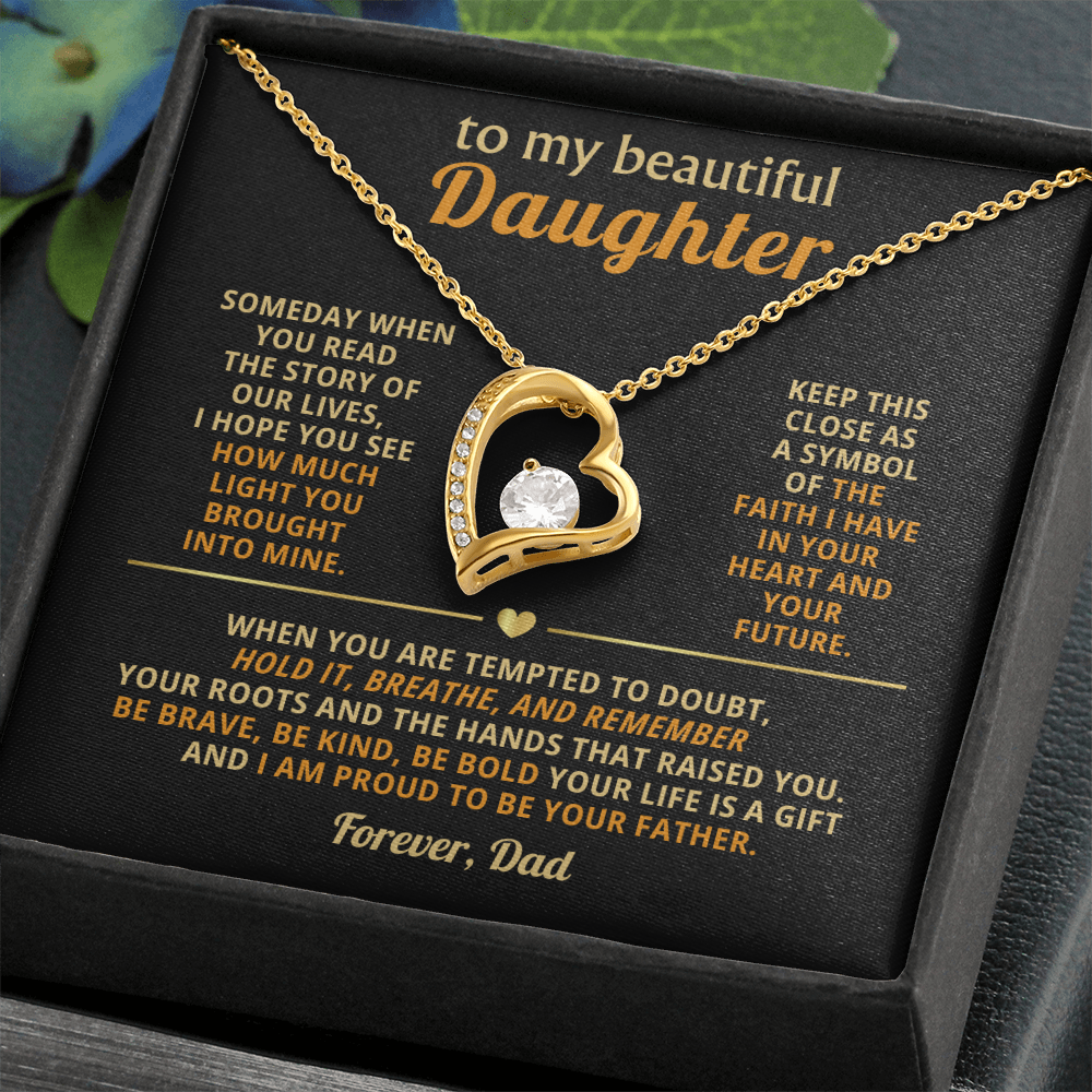 Meaningful Gift for Daughter - I Am So Proud of You - Forever Love Necklace