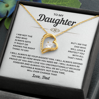 To My Beautiful Daughter Necklace – Forever Love Necklace | Sentimental Gift from Mom