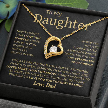 To My Daughter Necklace – Heartfelt Gift from Dad to Daughter