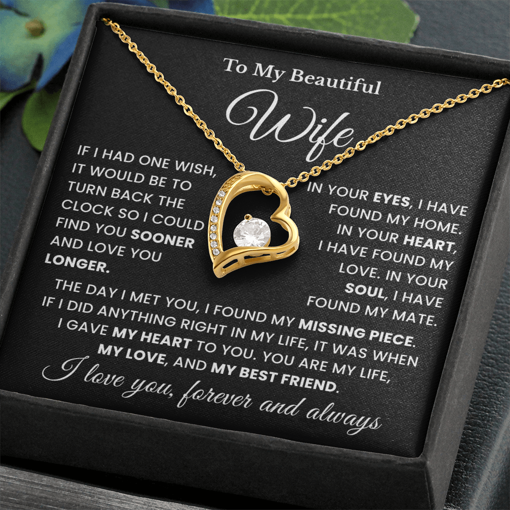 Necklace for Wife From Husband, Valentines Wedding Anniversary Gifts for Wife