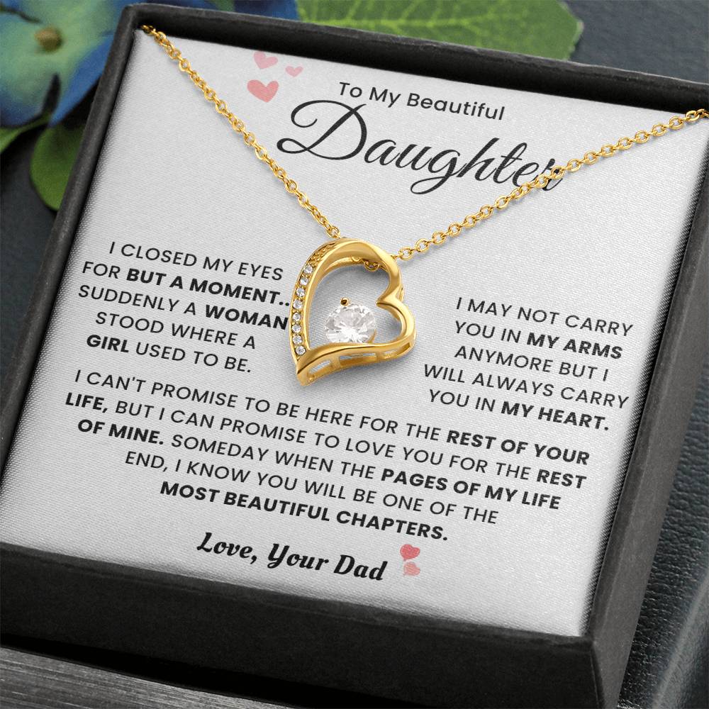 To My Daughter Necklace From Mom Dad - Mother's Day Jewelry With Gift Box