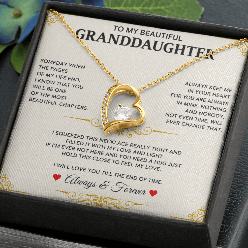 To My Granddaughter Keep This Close and Remember How Much You Are Loved Heartfelt Gift