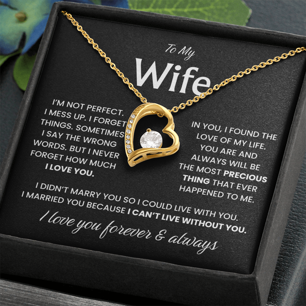 To My Wife Gifts For Her - Forever Love Necklace