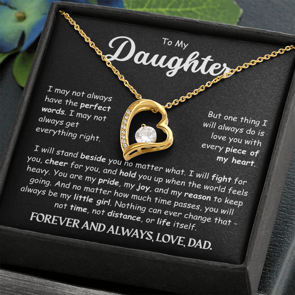 To My Daughter Necklace – Forever Love Gift from Mom or Dad