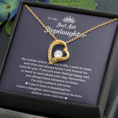 To My Stepdaughter - I'll Always Be With You - Forever Love Necklace