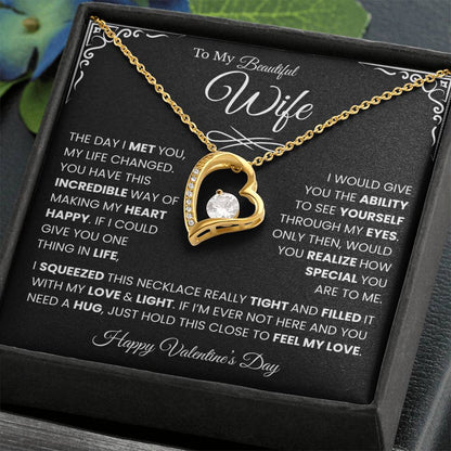 Gifts For Wife on Valentines Day, To My Beautiful Soulmate Necklace