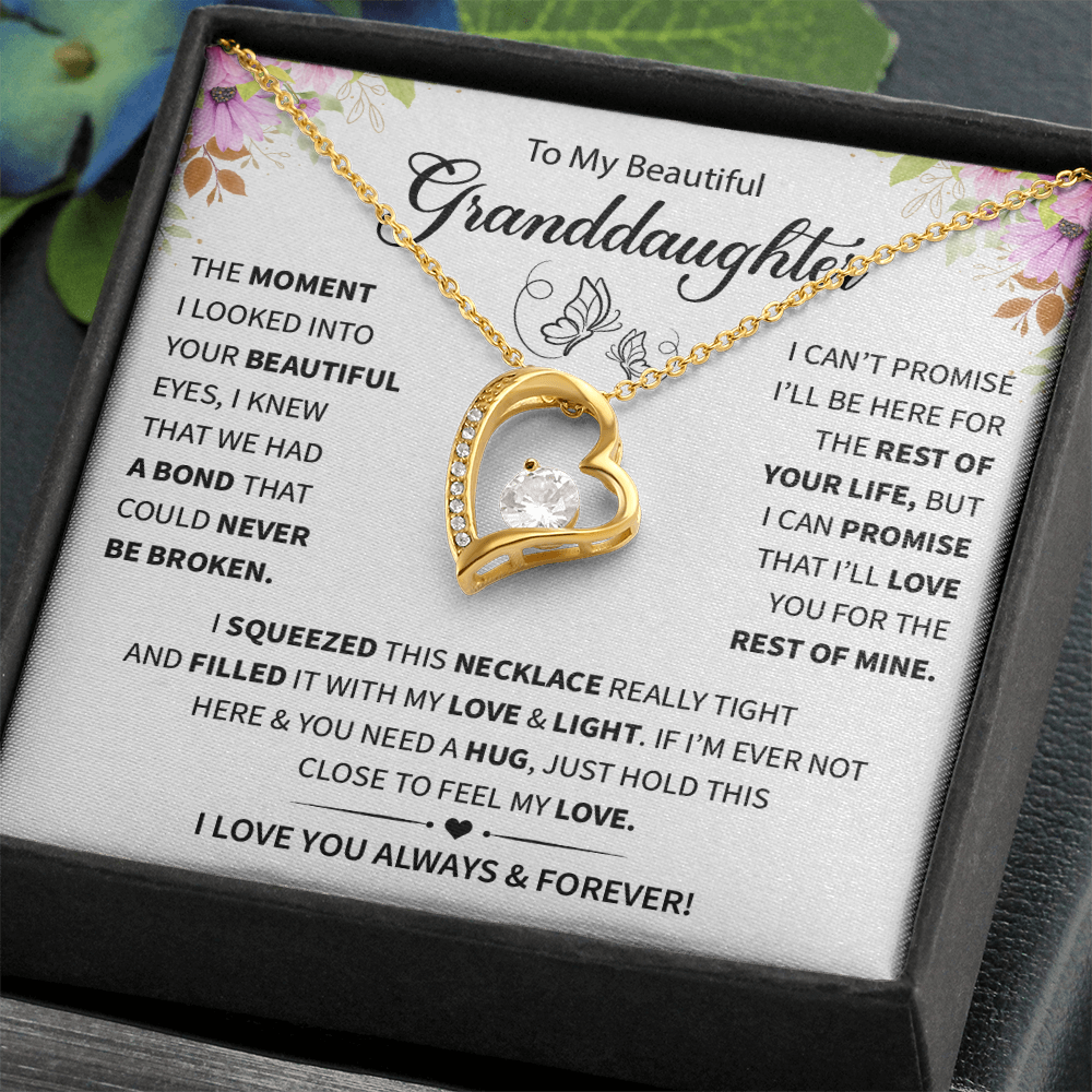 To My Beautiful Granddaughter - Always Keep Me in Your Heart - Necklace