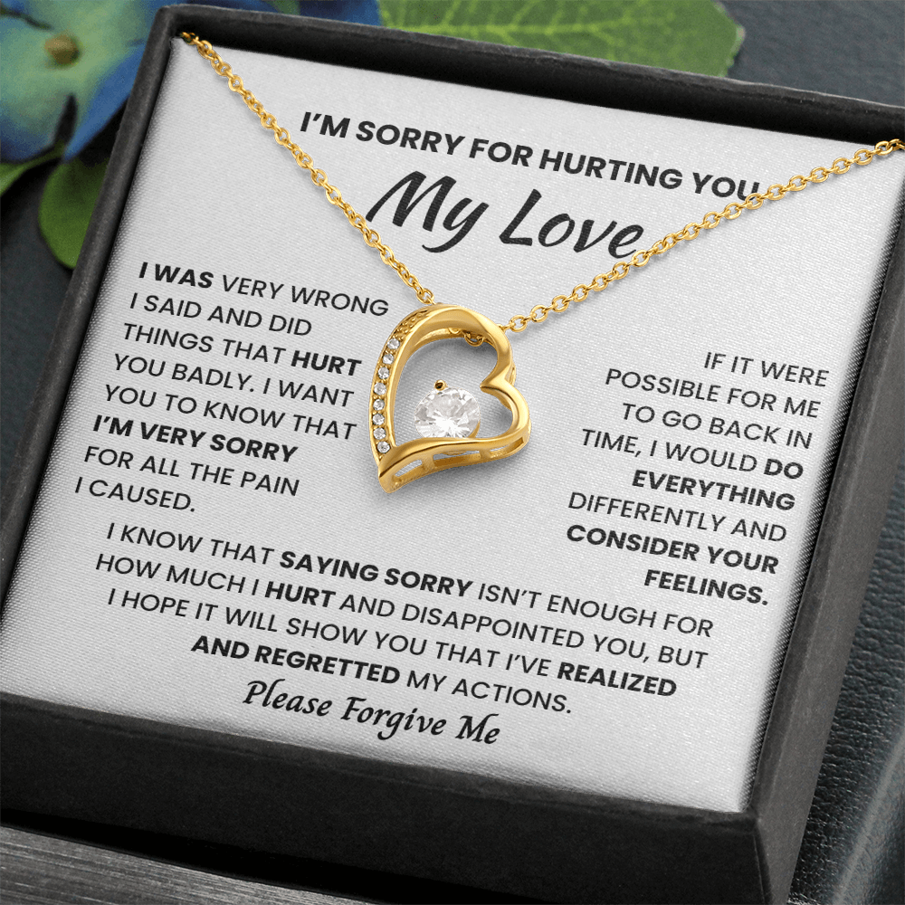 I'm Sorry Necklace – Heartfelt Apology Gift Necklace for Her