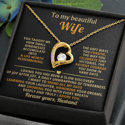 To My Wife I Love You Forever & Always Necklace - Gifts From Husband