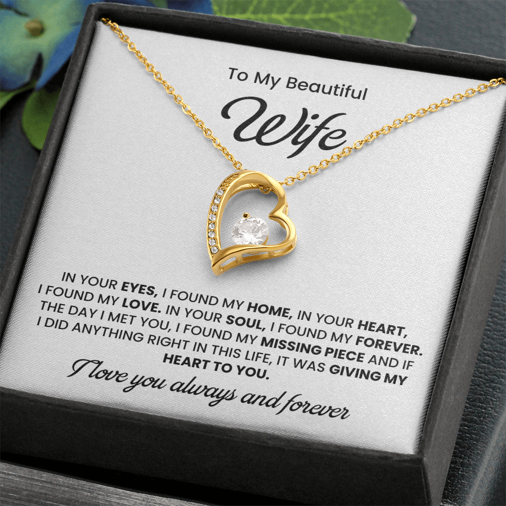 To My Wife Necklace | Gift for Wife Anniversary | Birthday Gift for Wife