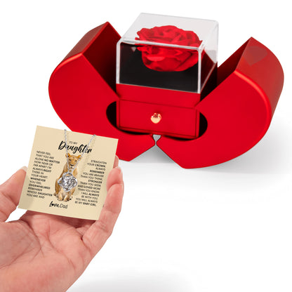 To My Daughter Jewelry Gift | Romantic Heart Necklace from Dad