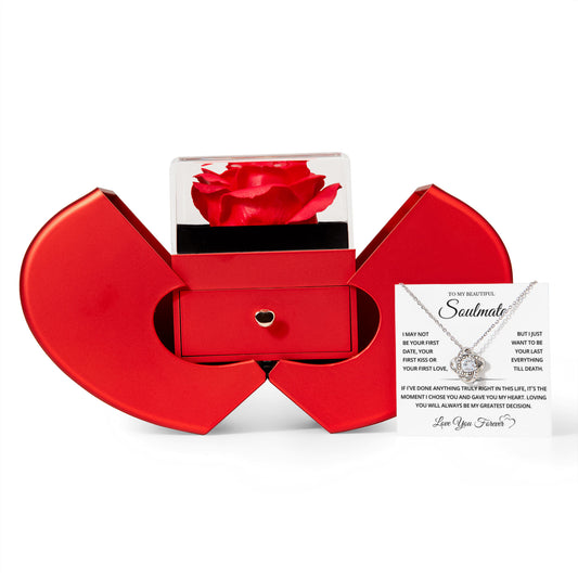 To My Beautiful Soulmate |  Love Knot Necklace | Valentines Gifts For Her