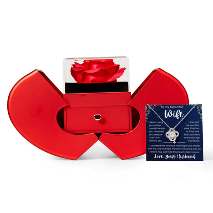 To My Wife Necklace - Soulmate Wife Gift - Anniversary Birthday Jewelry From Husband - Message Card Pendant Gift for Wife