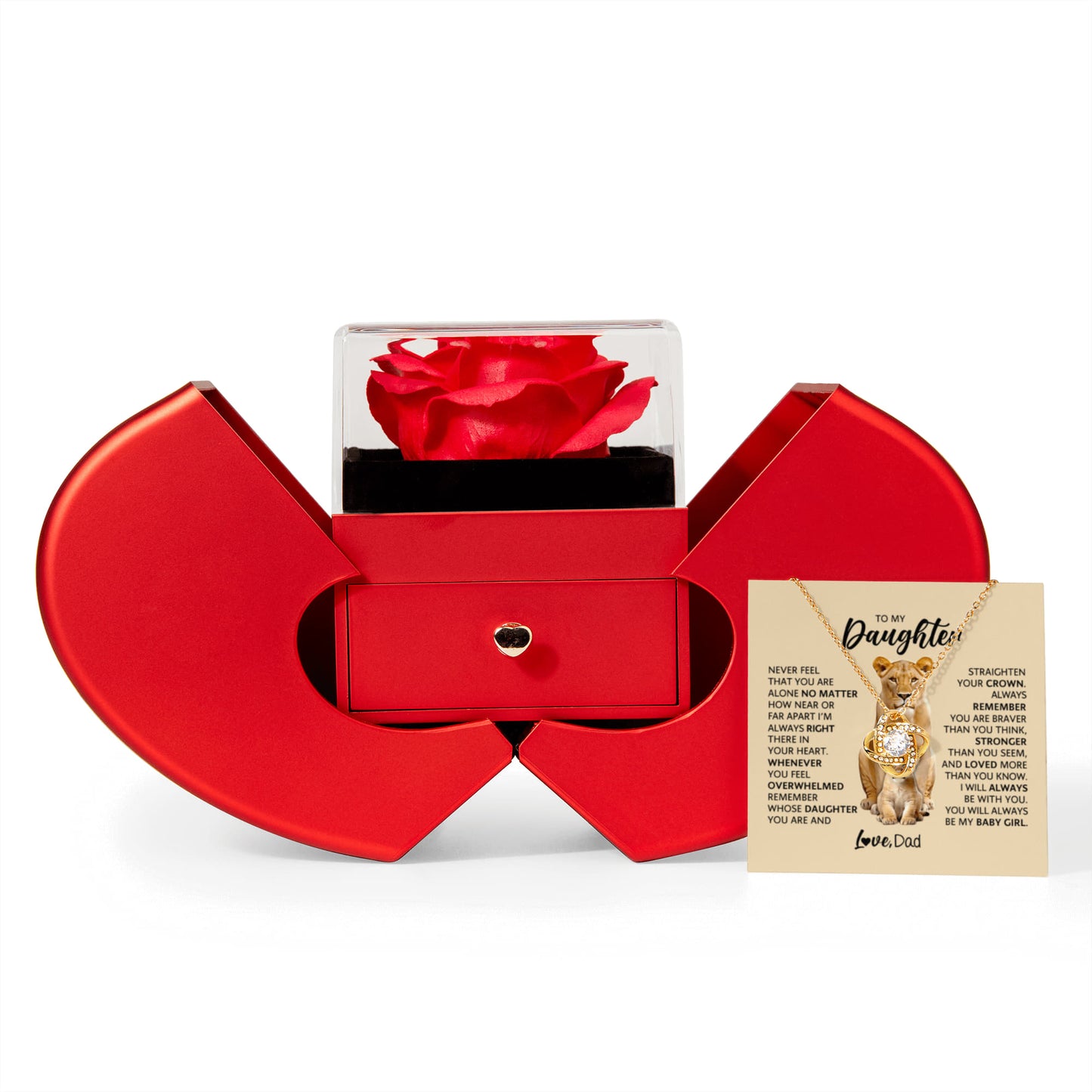 To My Daughter Jewelry Gift | Romantic Heart Necklace from Dad