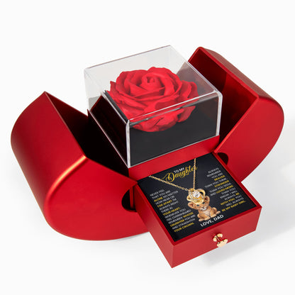 To My Daughter on Her Wedding Day, Daughter Gifts From Mom and Dad, Necklace for Woman