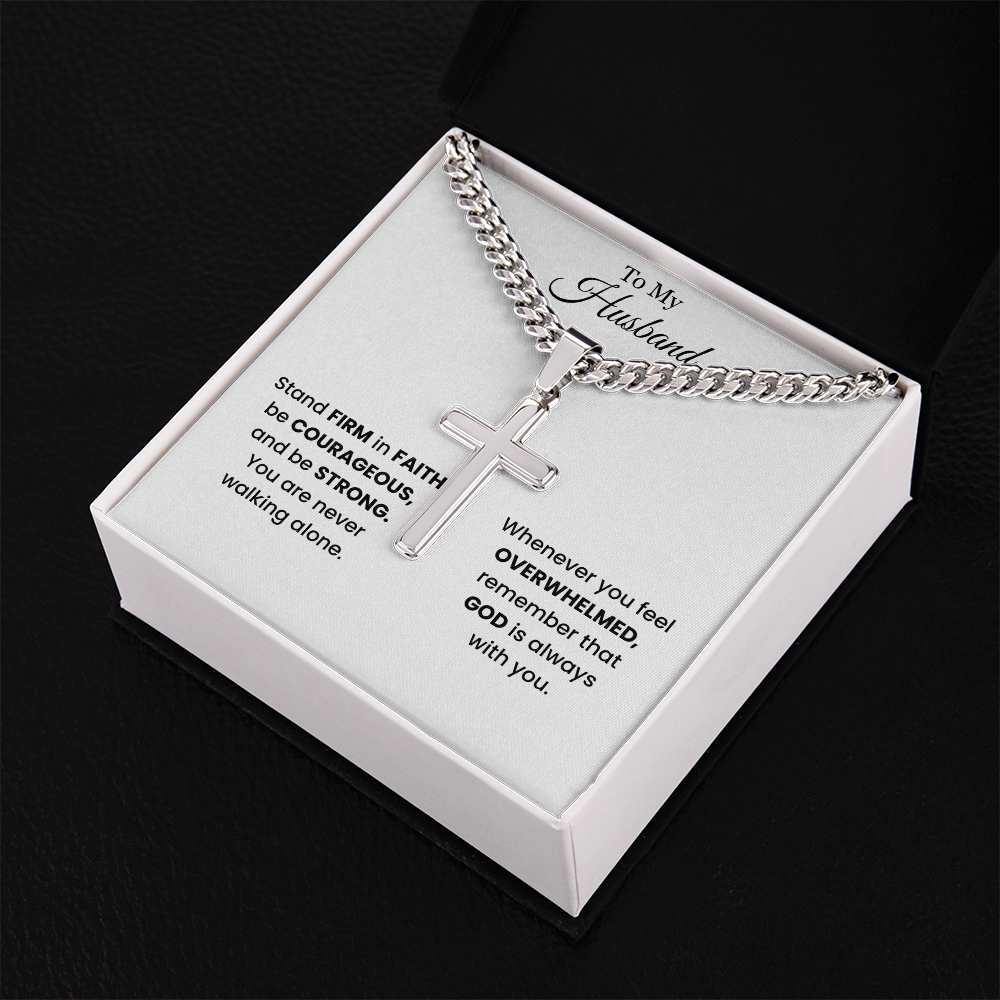 Stand Firm in Faith Necklace – Christian Gift for Husband, Son or Boyfriend | Courage & Strength Faith Jewelry