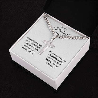 Stand Firm in Faith Necklace – Christian Gift for Husband, Son or Boyfriend | Courage & Strength Faith Jewelry
