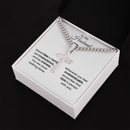 Stand Firm in Faith Necklace – Christian Gift for Husband, Son or Boyfriend | Courage & Strength Faith Jewelry