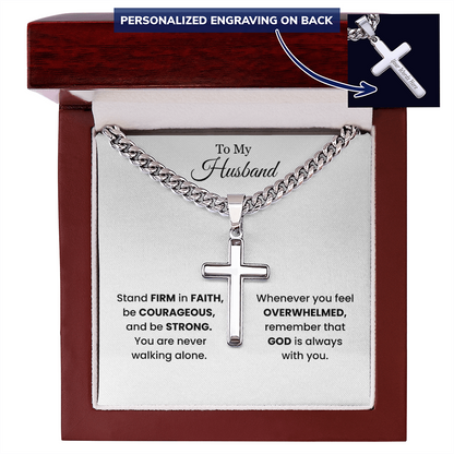 Stand Firm in Faith Necklace – Christian Gift for Husband, Son or Boyfriend | Courage & Strength Faith Jewelry