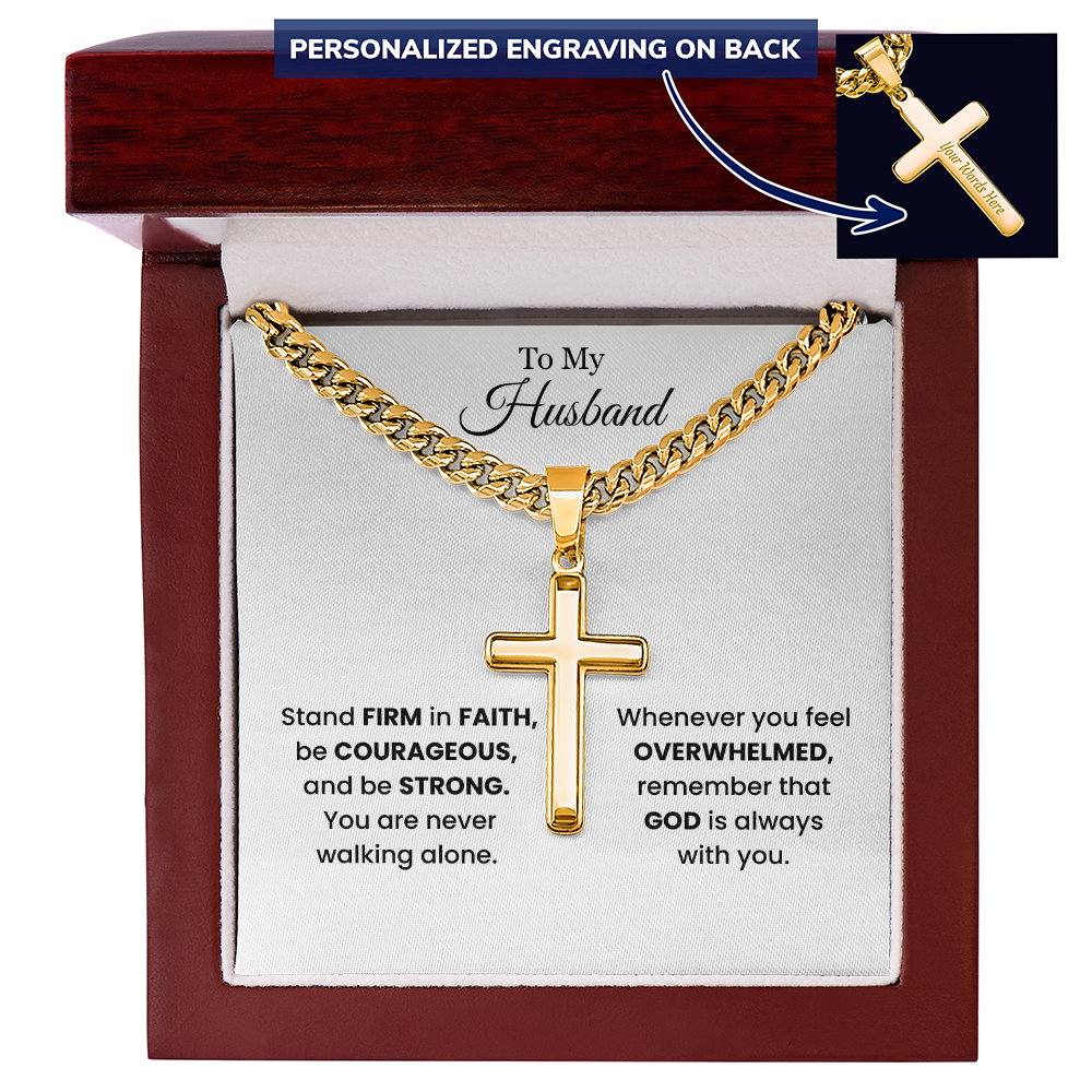 Stand Firm in Faith Necklace – Christian Gift for Husband, Son or Boyfriend | Courage & Strength Faith Jewelry
