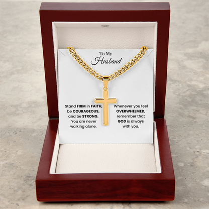 Stand Firm in Faith Necklace – Christian Gift for Husband, Son or Boyfriend | Courage & Strength Faith Jewelry