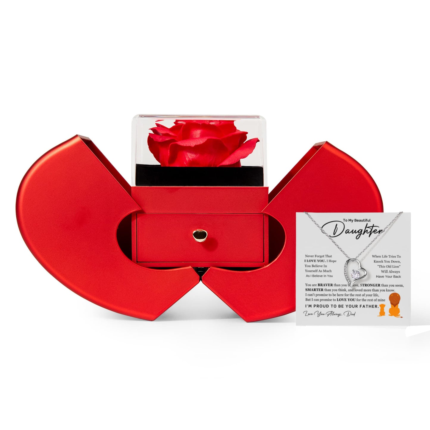 To My Daughter Necklace From Mom Dad, Inspirational Jewelry,  Graduation Gifts for Daughter