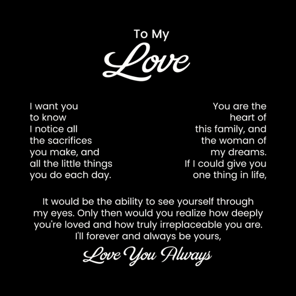 To My Love | Wife Gifts From Husband - Forever Love Necklace