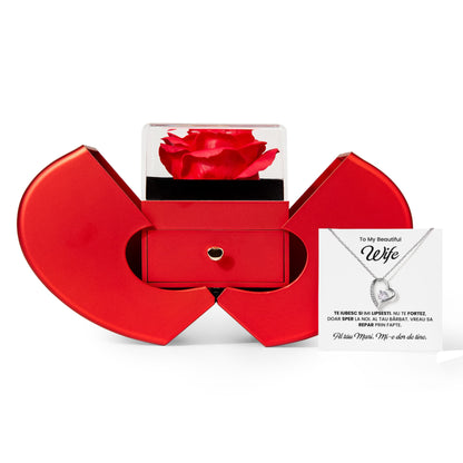 Personalize Wife Gifts - Red Heart Rose Box