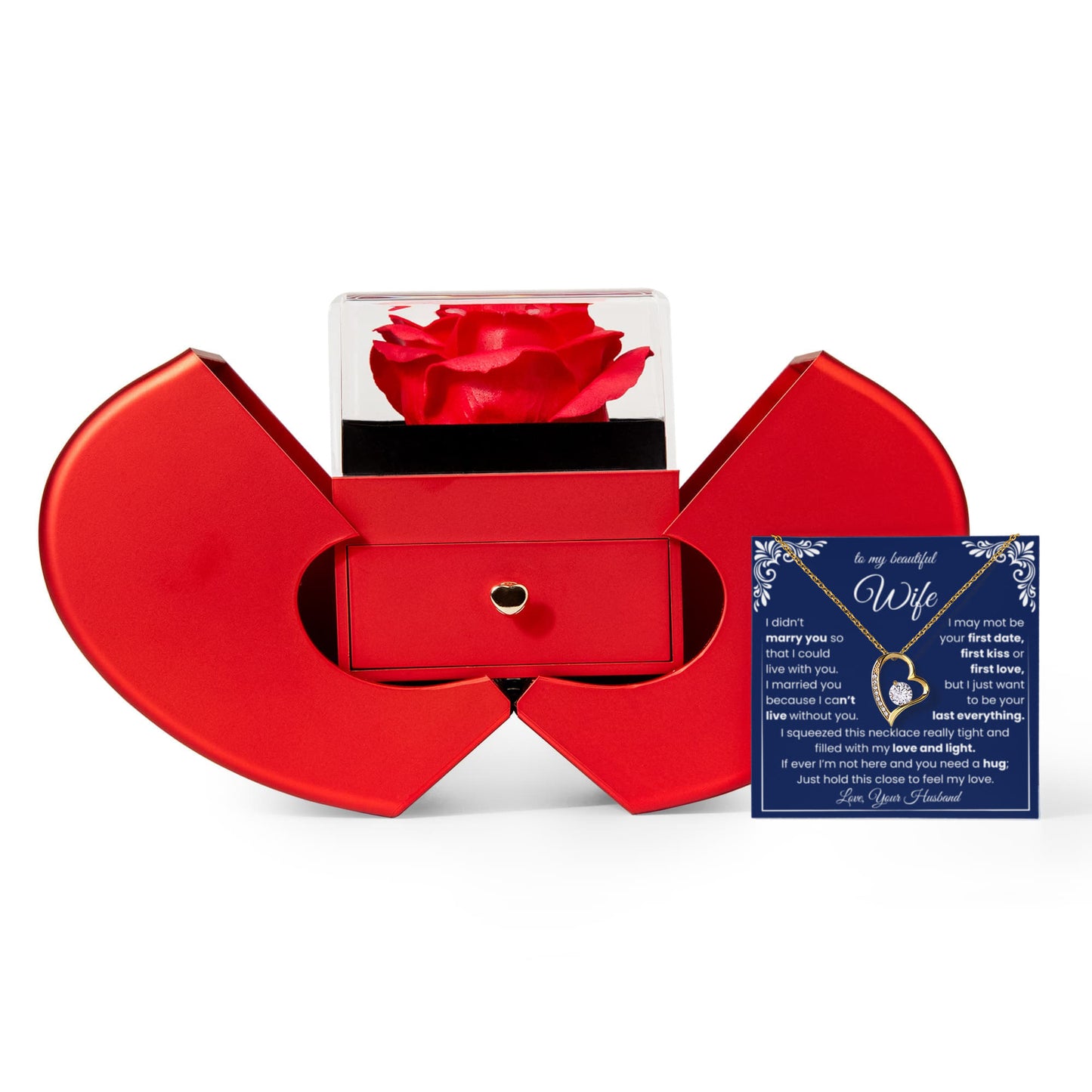 To My Wife – You Are My Happiness, My Strength – Necklace Gift for Her