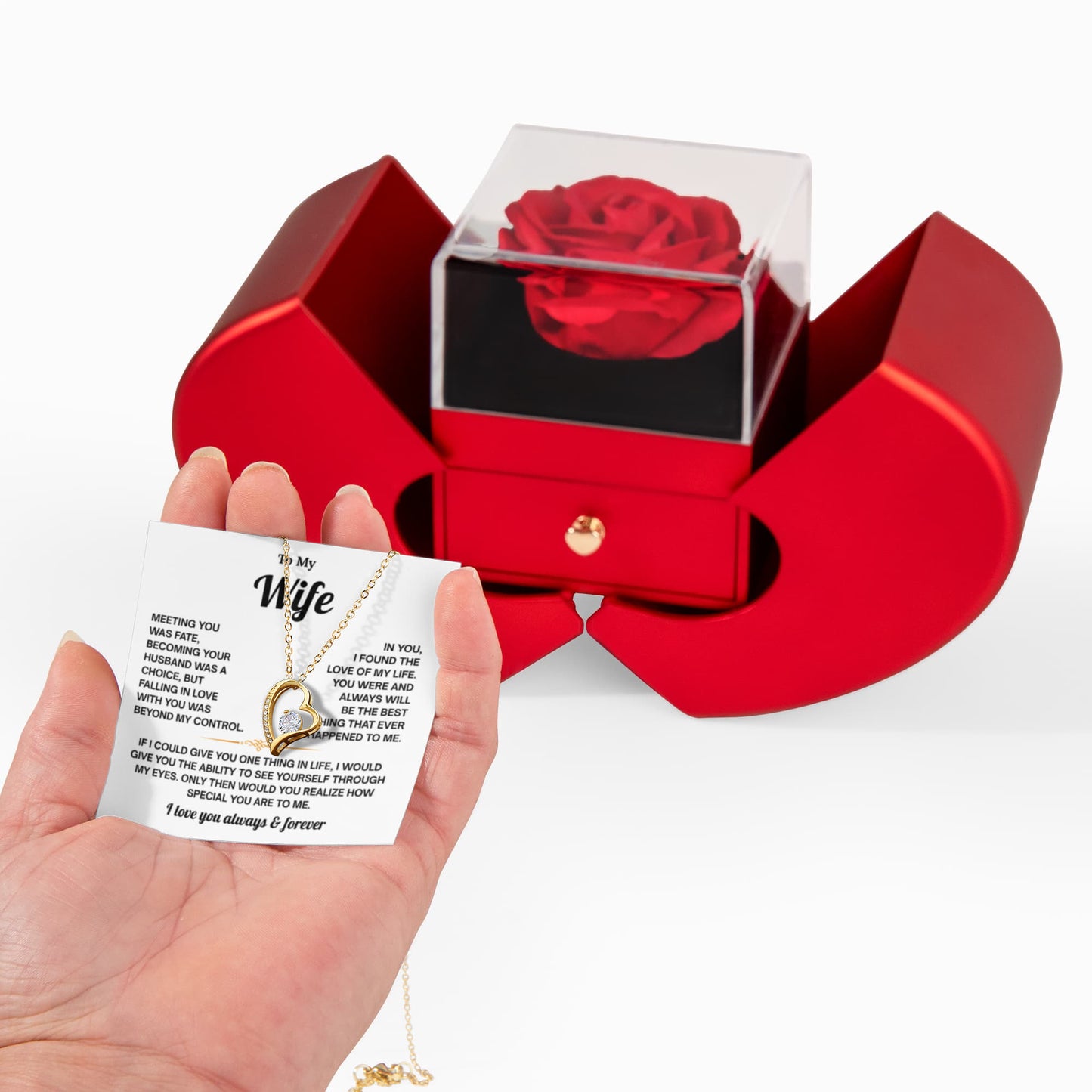 To My Beautiful Wife, You Are the Calm in My Busy Mind - Forever Love Necklace