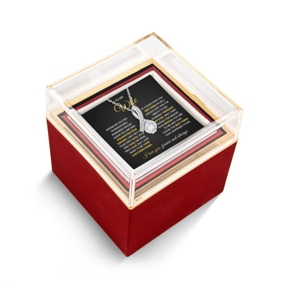 Wife Birthday Gift Necklace | Romantic Anniversary Jewelry - Rotating Rose Gift Box