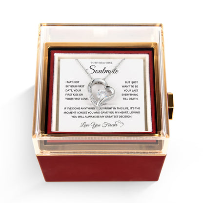 To My Beautiful Soulmate Gifts, Forever Love Necklace with Gift Box