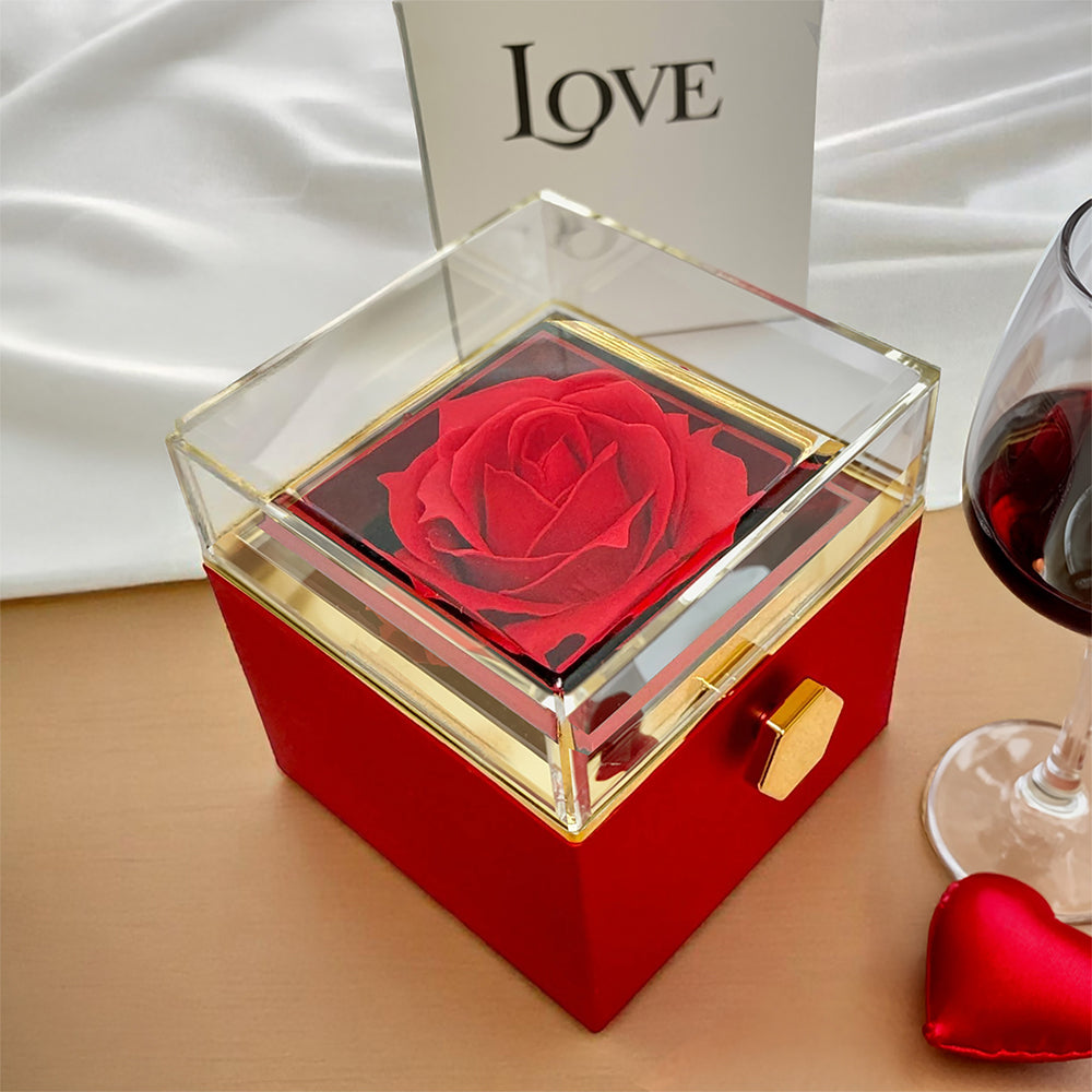 To My Bonus Daughter Necklace – Meaningful Gift in Rotating Rose Box