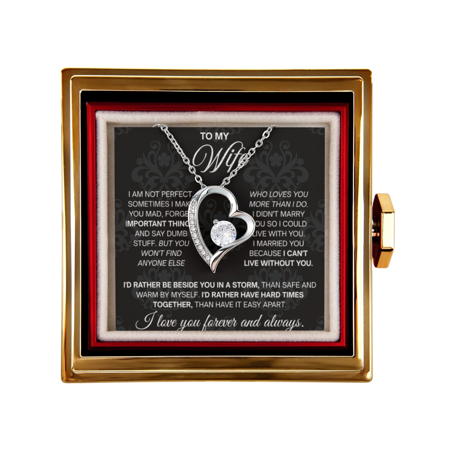 To My Wife Necklace Soulmate Necklace for Women, Valentine's Day Gifts