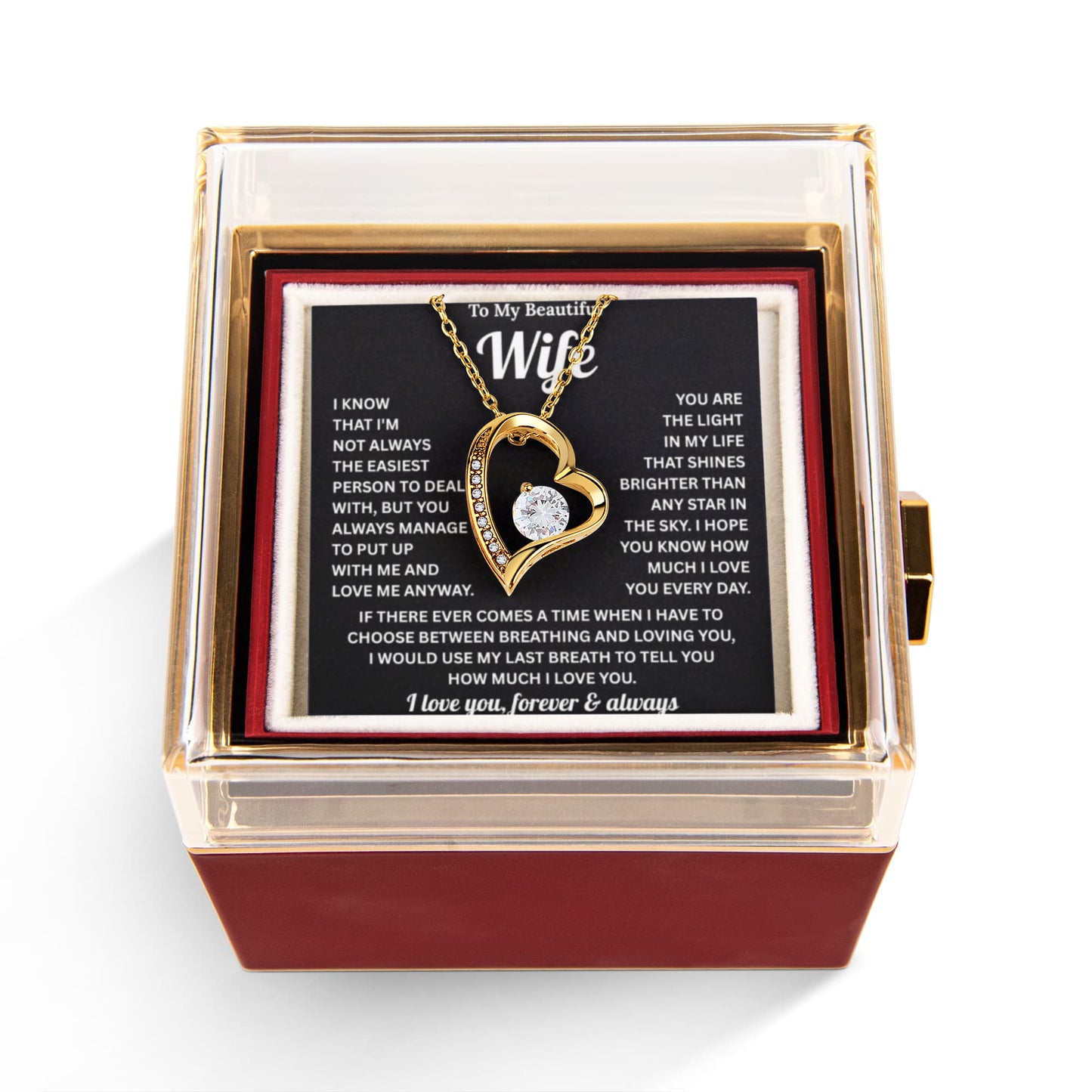 Forever Love Necklace Form Lover Husband for My Sweet Heart Wife