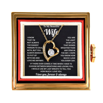 Forever Love Necklace Form Lover Husband for My Sweet Heart Wife