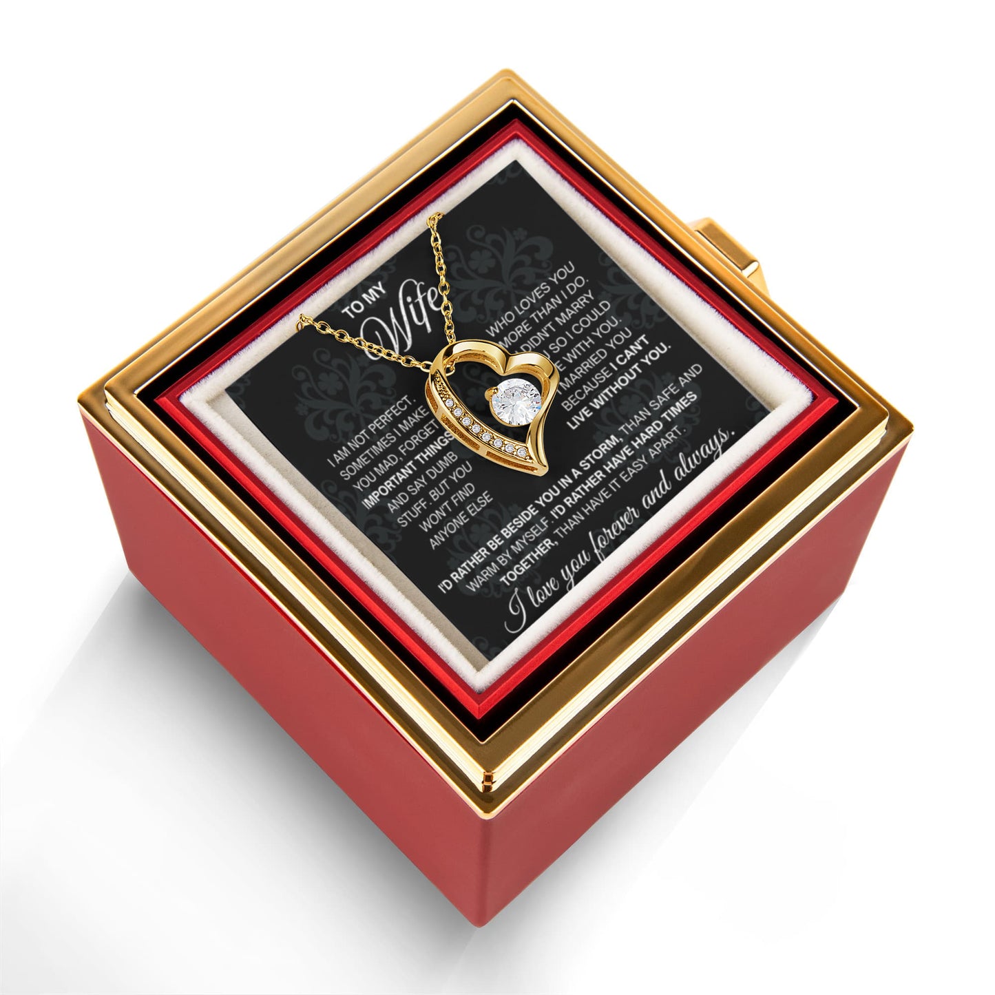 To My Wife Necklace Soulmate Necklace for Women, Valentine's Day Gifts