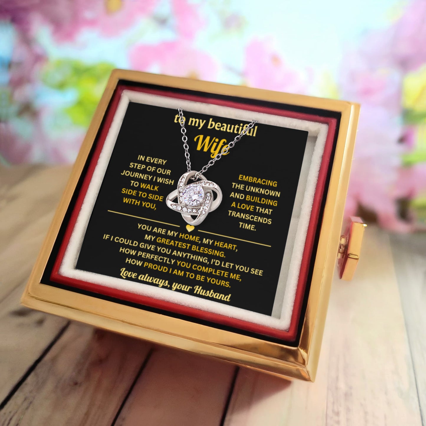 Jewelry for My Beautiful Wife With Heartfelt Message Card