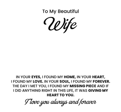 To My Wife Necklace | Gift for Wife Anniversary | Rotating Rose Box