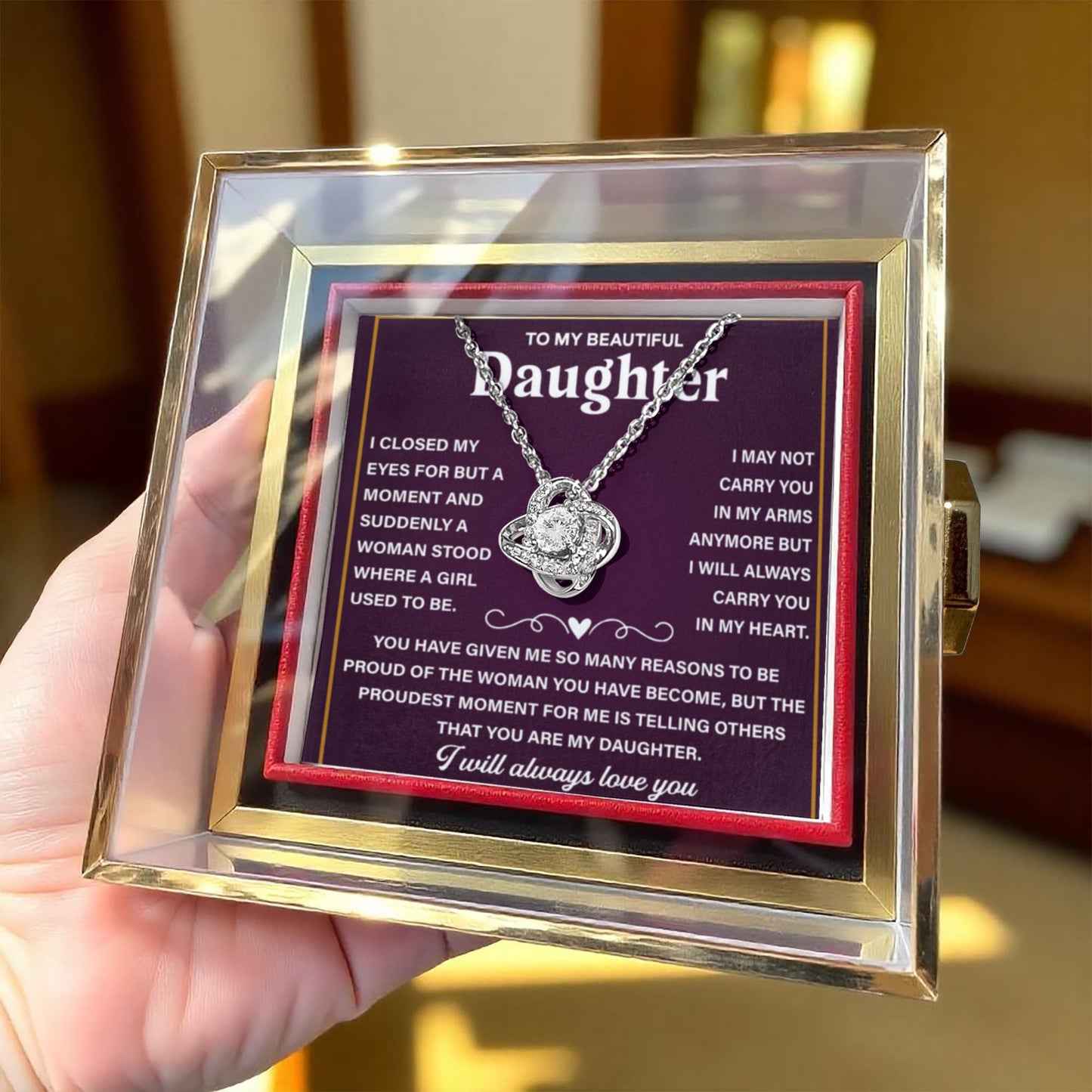 Daughter Gift From Dad, Sentimental Necklace to Daughter From Mom