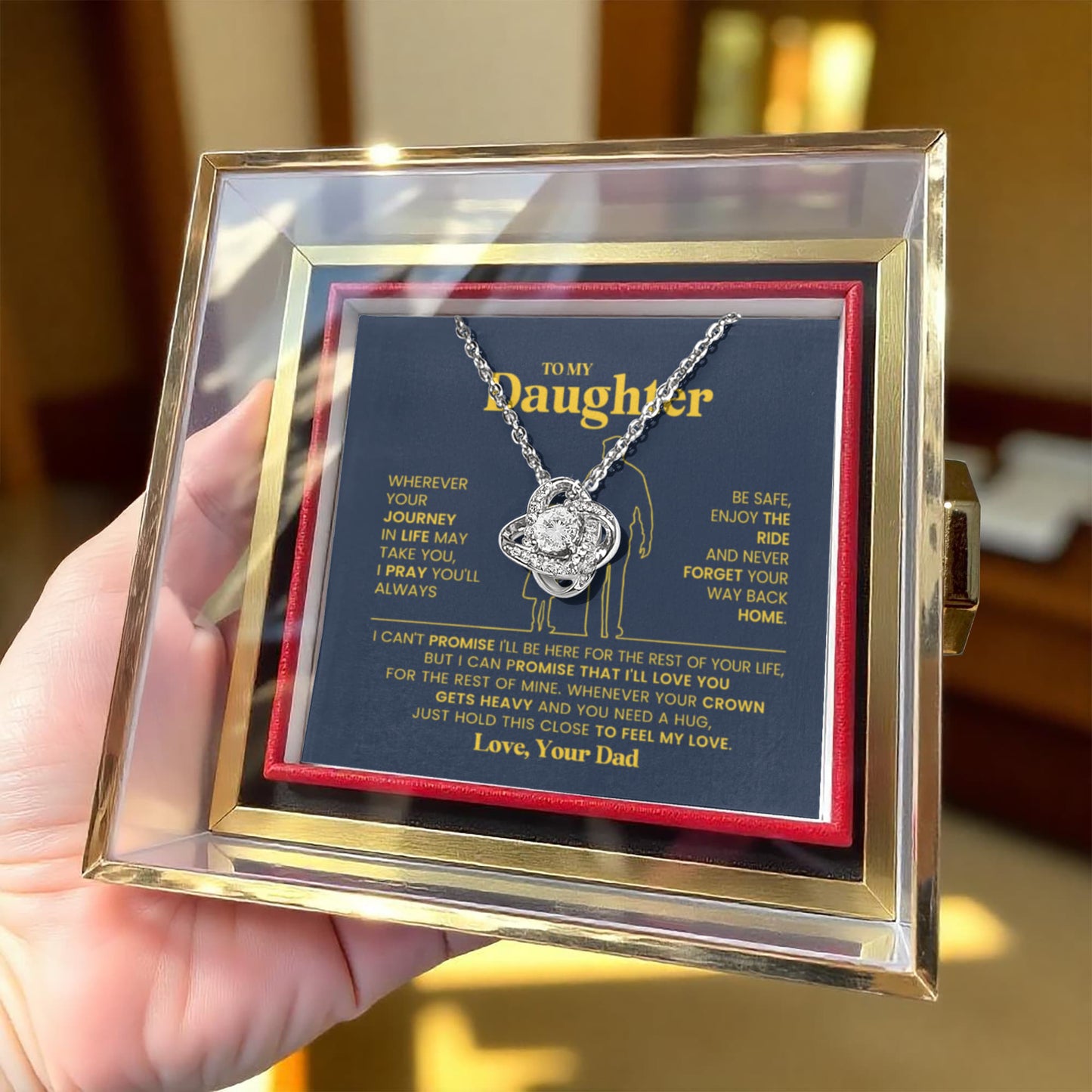 To My Daughter Necklace from Dad | Meaningful Birthday Gift for Her